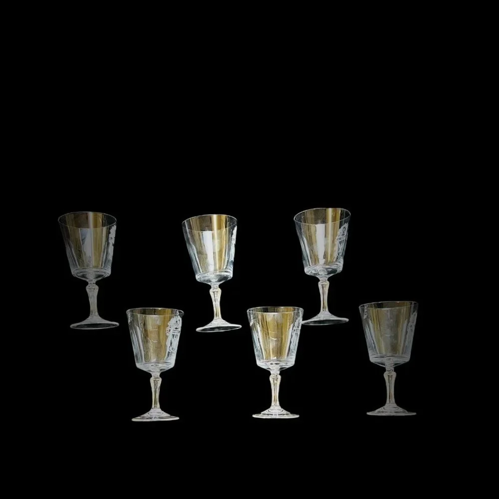 Bleikristall Leaded Crystal Vintage Coat of Arms 6 Ramsey Clan Etched Glasses - Picture 9 of 11